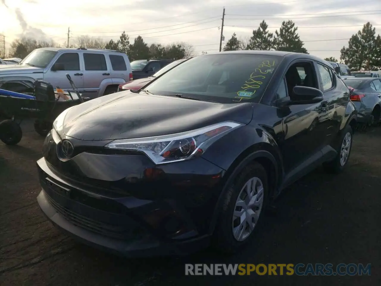 2 fotografías del automóvil dañado JTNKHMBX0K1041207 TOYOTA C-HR 2019