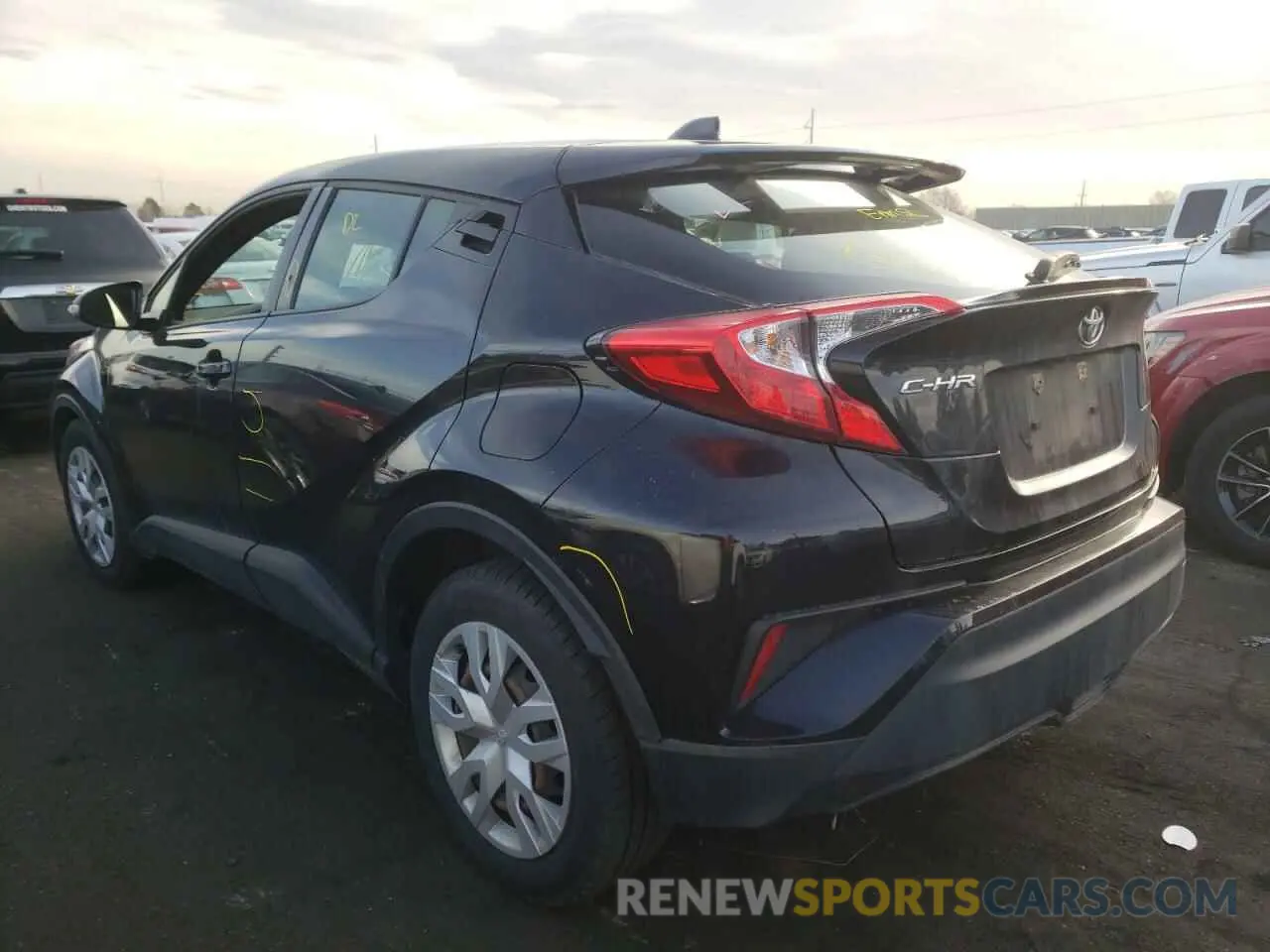 3 fotografías del automóvil dañado JTNKHMBX0K1041207 TOYOTA C-HR 2019