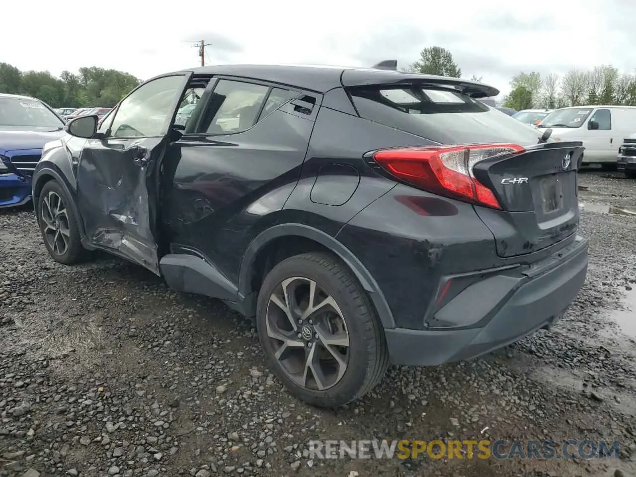 2 fotografías del automóvil dañado JTNKHMBX0K1047248 TOYOTA C-HR 2019