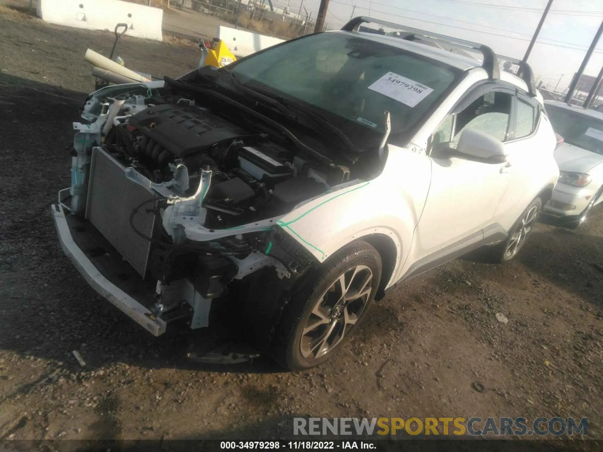 2 fotografías del automóvil dañado JTNKHMBX0K1060100 TOYOTA C-HR 2019