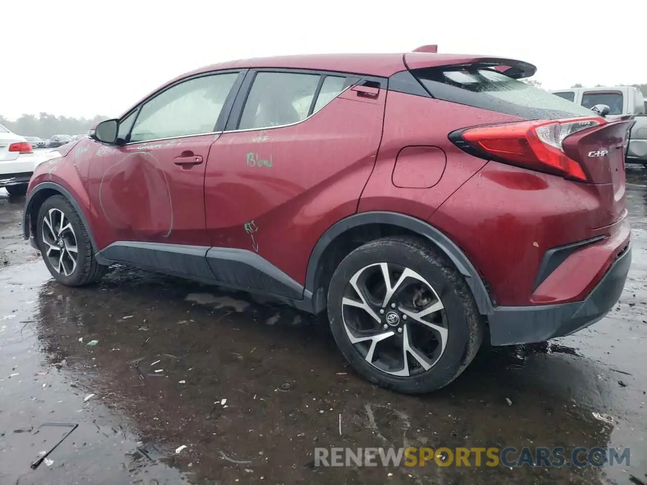 2 fotografías del automóvil dañado JTNKHMBX1K1015943 TOYOTA C-HR 2019
