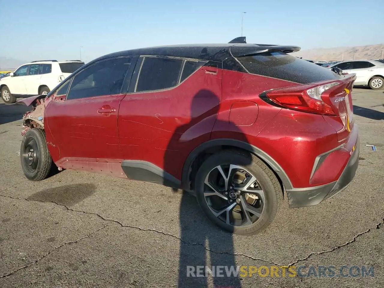 2 fotografías del automóvil dañado JTNKHMBX1K1027235 TOYOTA C-HR 2019