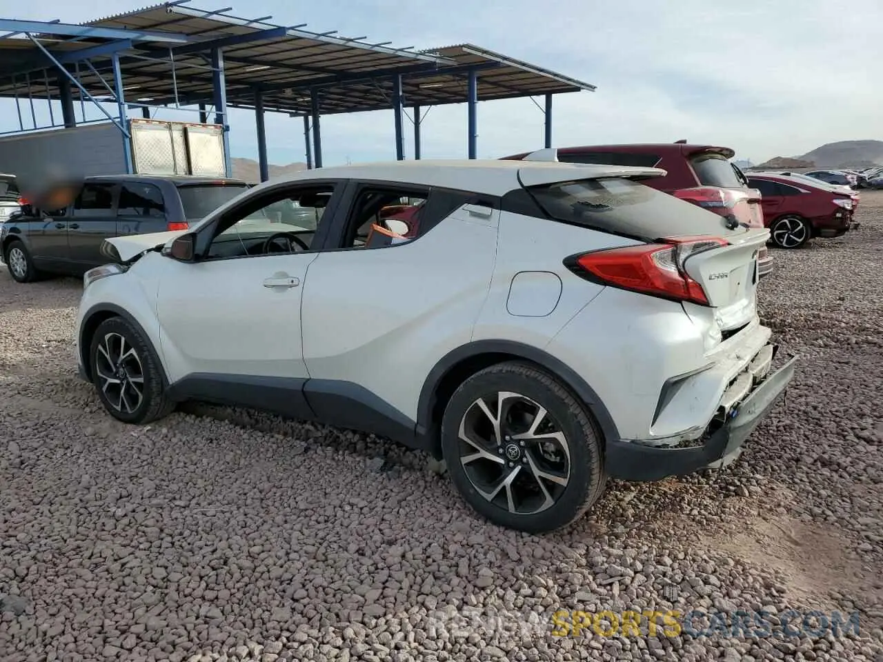 2 fotografías del automóvil dañado JTNKHMBX1K1046481 TOYOTA C-HR 2019