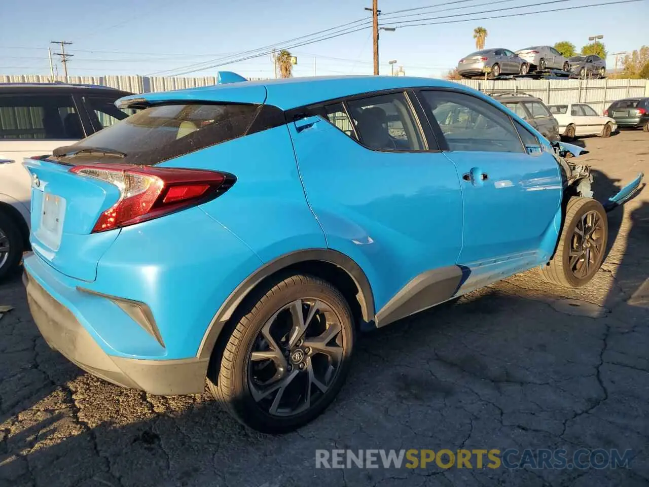 3 fotografías del automóvil dañado JTNKHMBX1K1048392 TOYOTA C-HR 2019