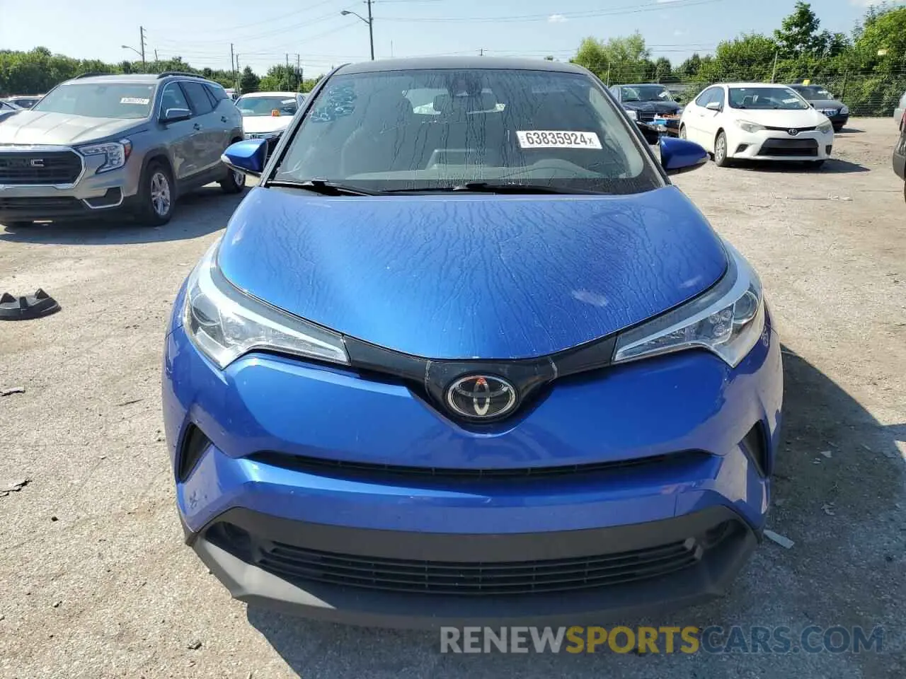 5 fotografías del automóvil dañado JTNKHMBX1K1054502 TOYOTA C-HR 2019