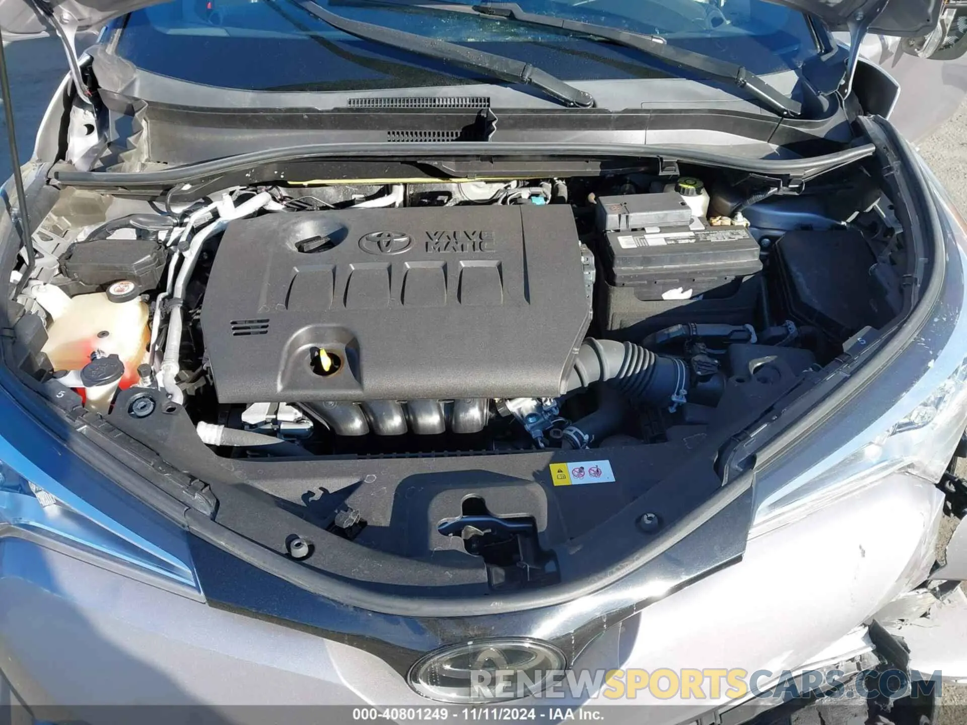 10 fotografías del automóvil dañado JTNKHMBX2K1019340 TOYOTA C-HR 2019
