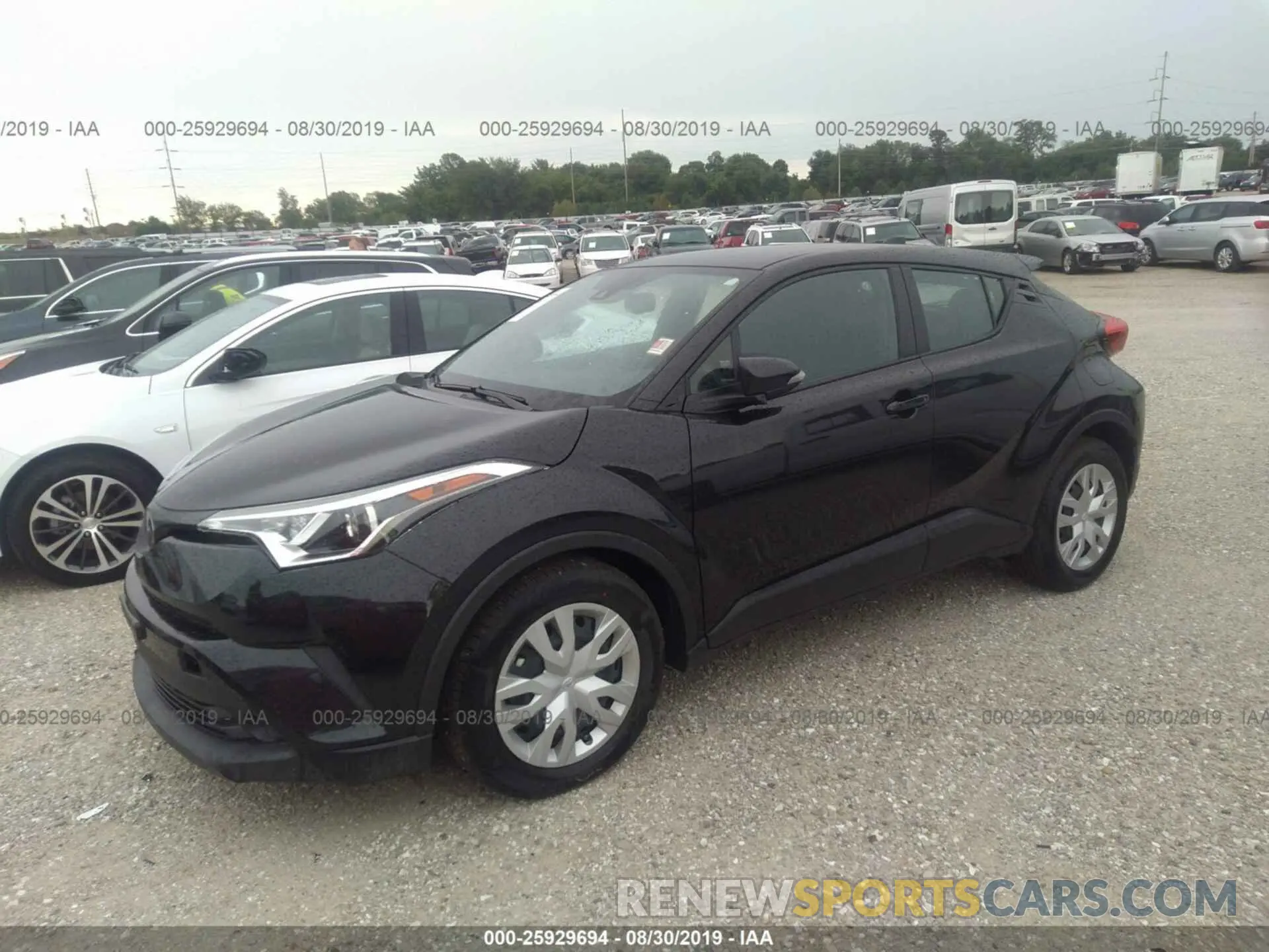 2 fotografías del automóvil dañado JTNKHMBX4K1020814 TOYOTA C-HR 2019