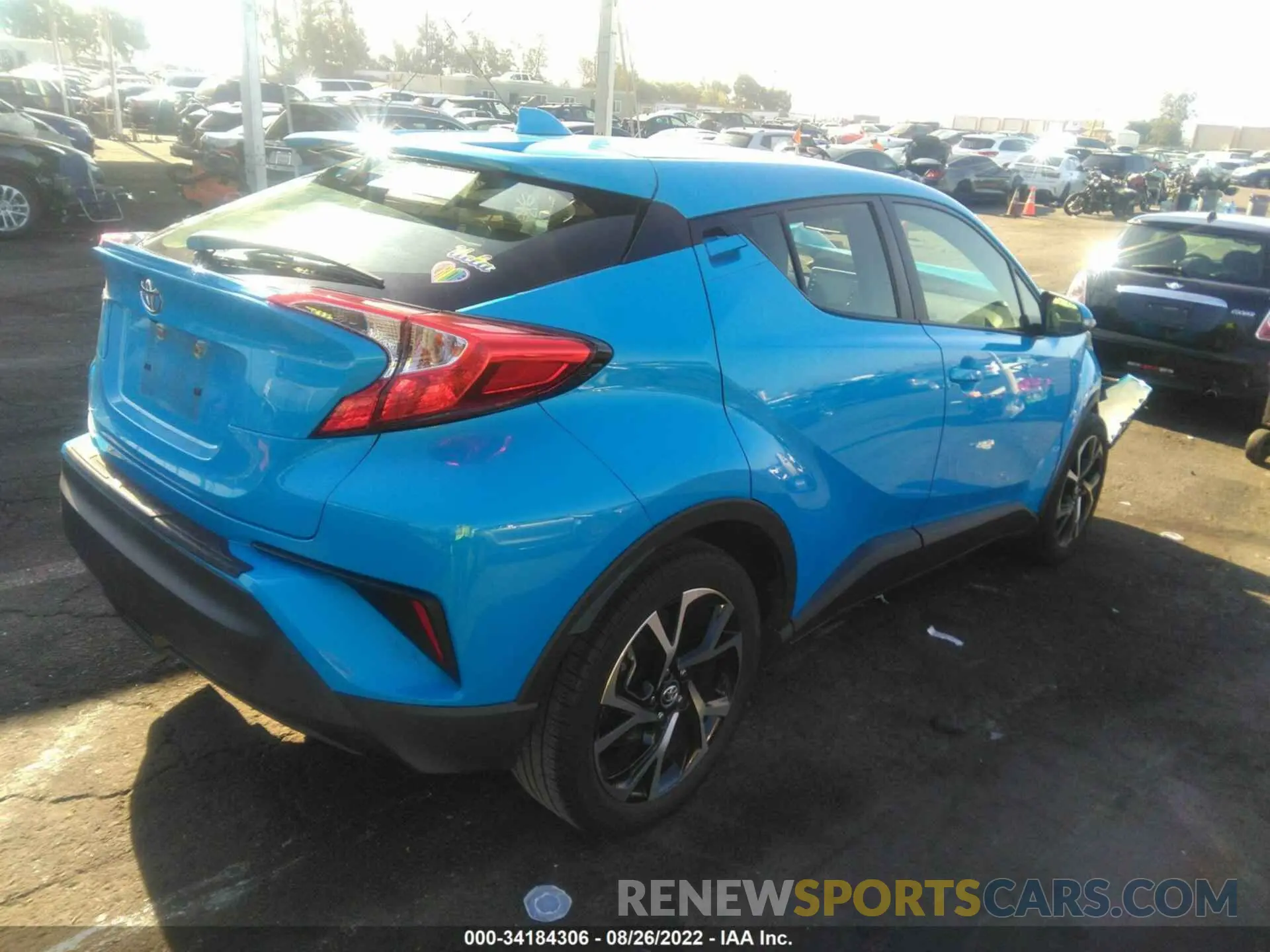 4 fotografías del automóvil dañado JTNKHMBX4K1029500 TOYOTA C-HR 2019