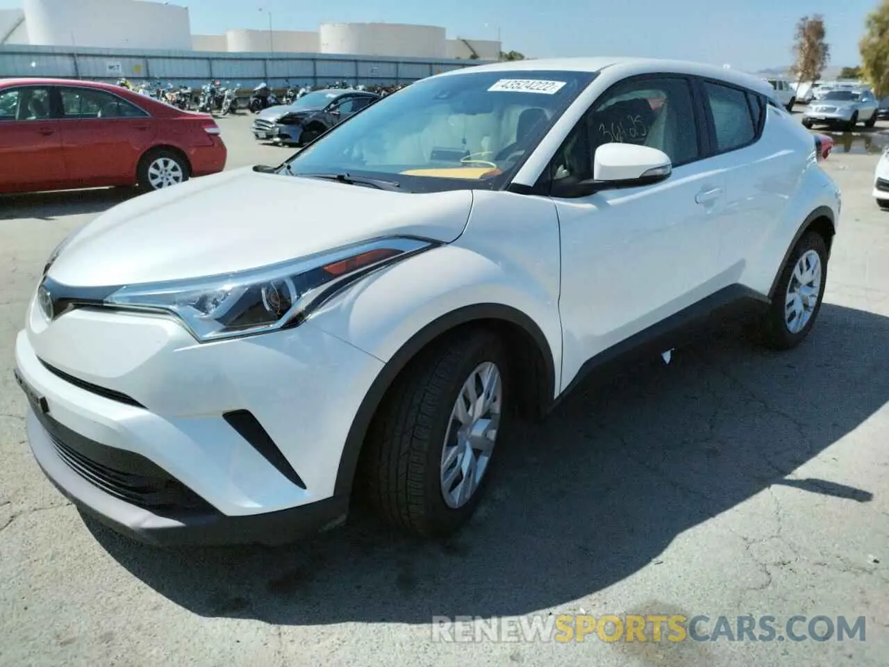 2 fotografías del automóvil dañado JTNKHMBX5K1047360 TOYOTA C-HR 2019