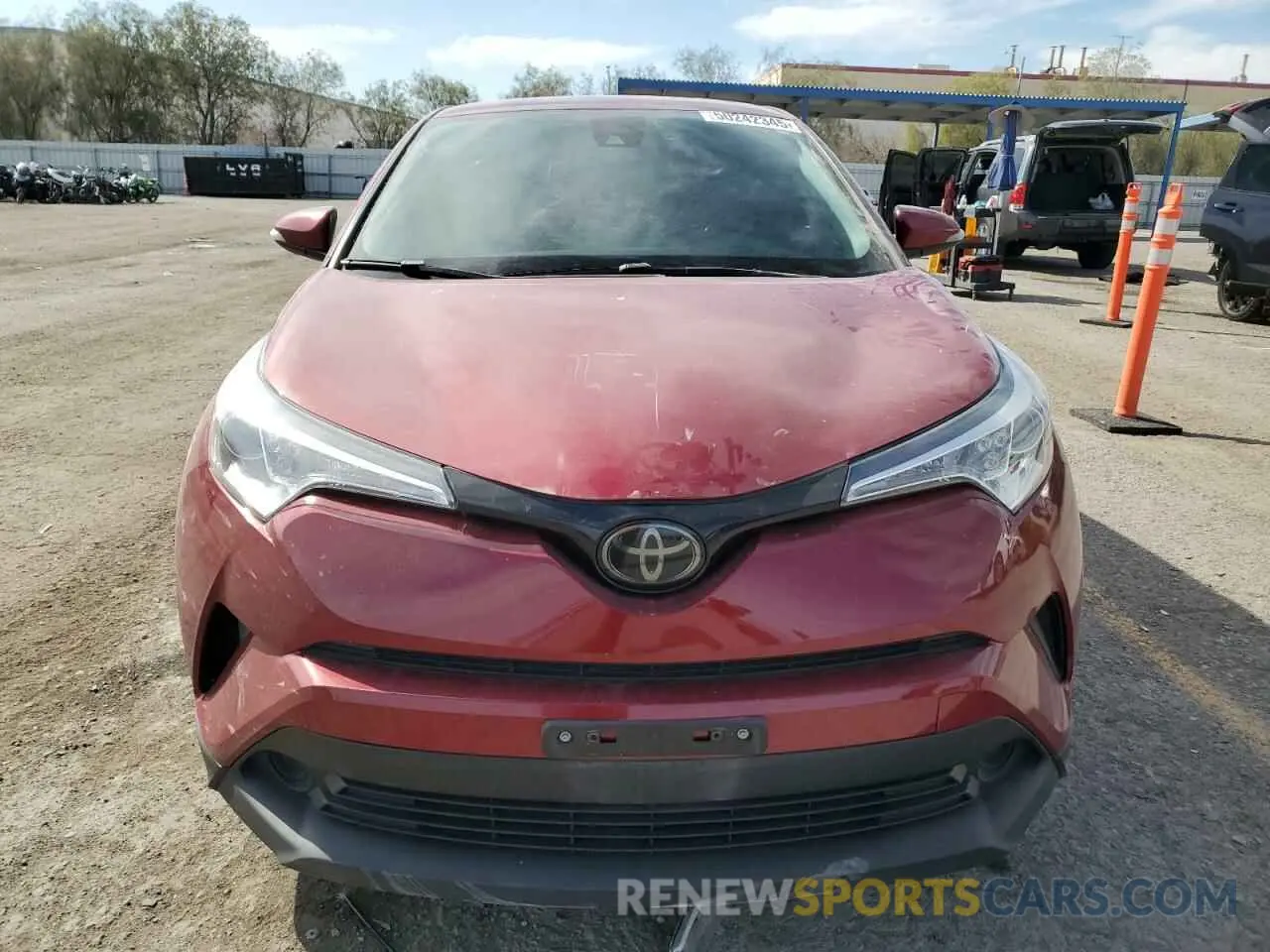 5 fotografías del automóvil dañado JTNKHMBX5K1048945 TOYOTA C-HR 2019