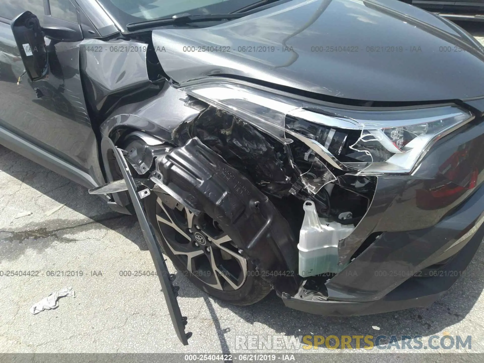 6 fotografías del automóvil dañado JTNKHMBX6K1025156 TOYOTA C-HR 2019