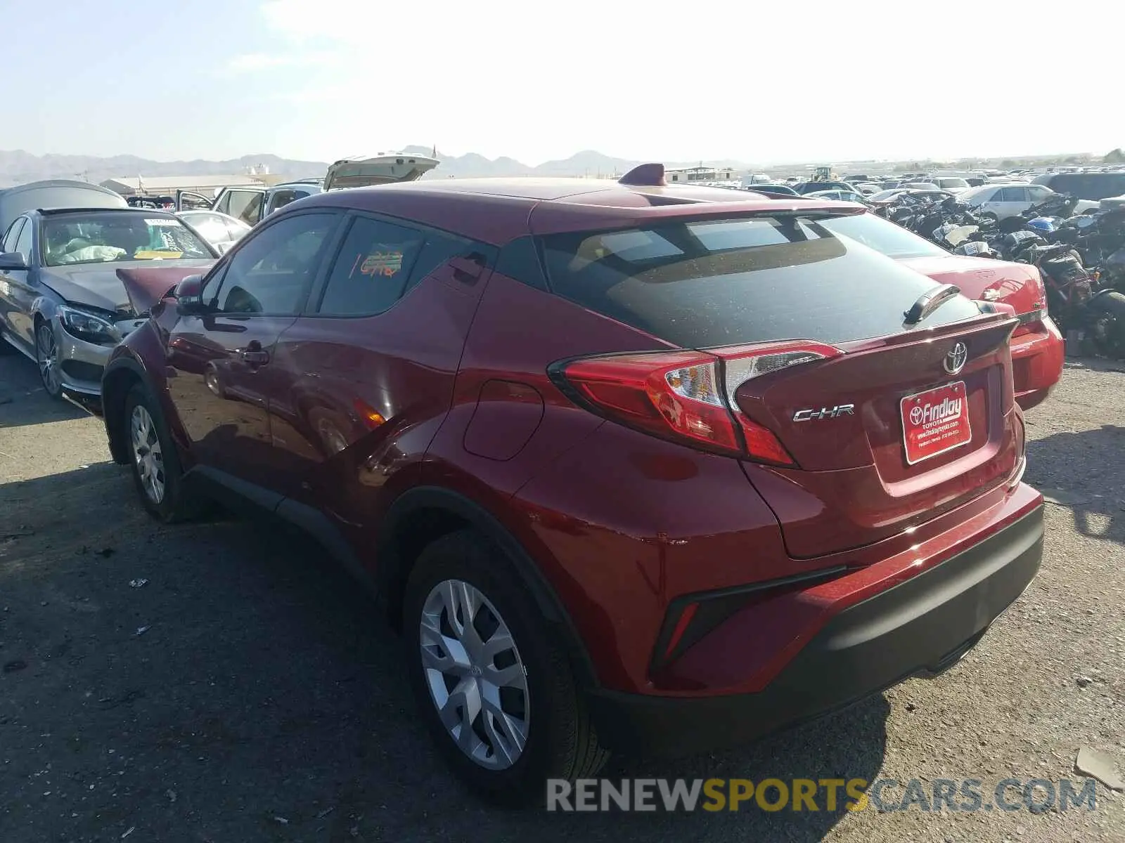 3 fotografías del automóvil dañado JTNKHMBX6K1042586 TOYOTA C-HR 2019