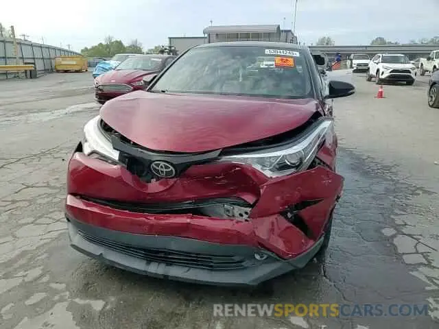 14 fotografías del automóvil dañado JTNKHMBX7K1025540 TOYOTA C-HR 2019