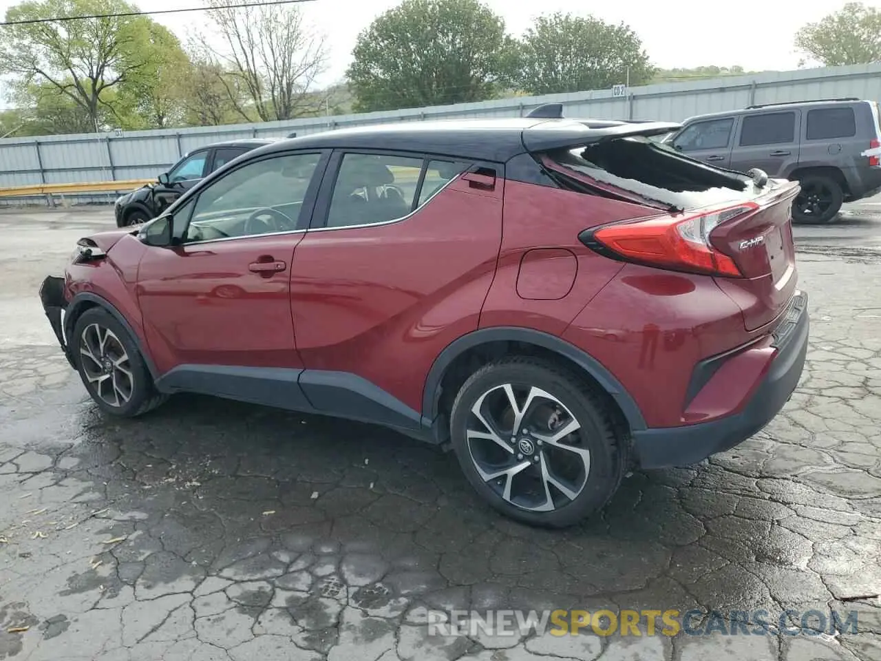 2 fotografías del automóvil dañado JTNKHMBX7K1025540 TOYOTA C-HR 2019