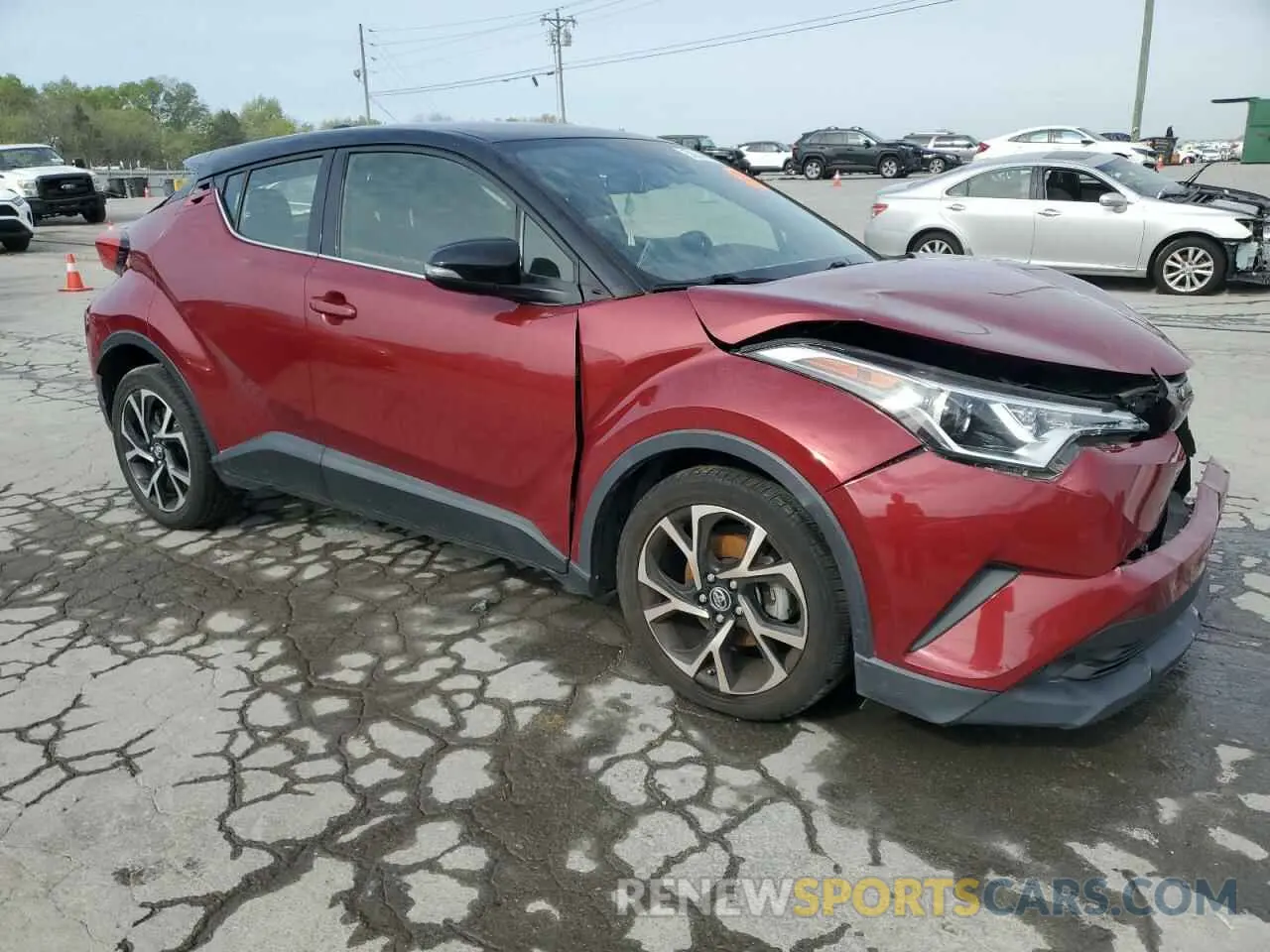 4 fotografías del automóvil dañado JTNKHMBX7K1025540 TOYOTA C-HR 2019