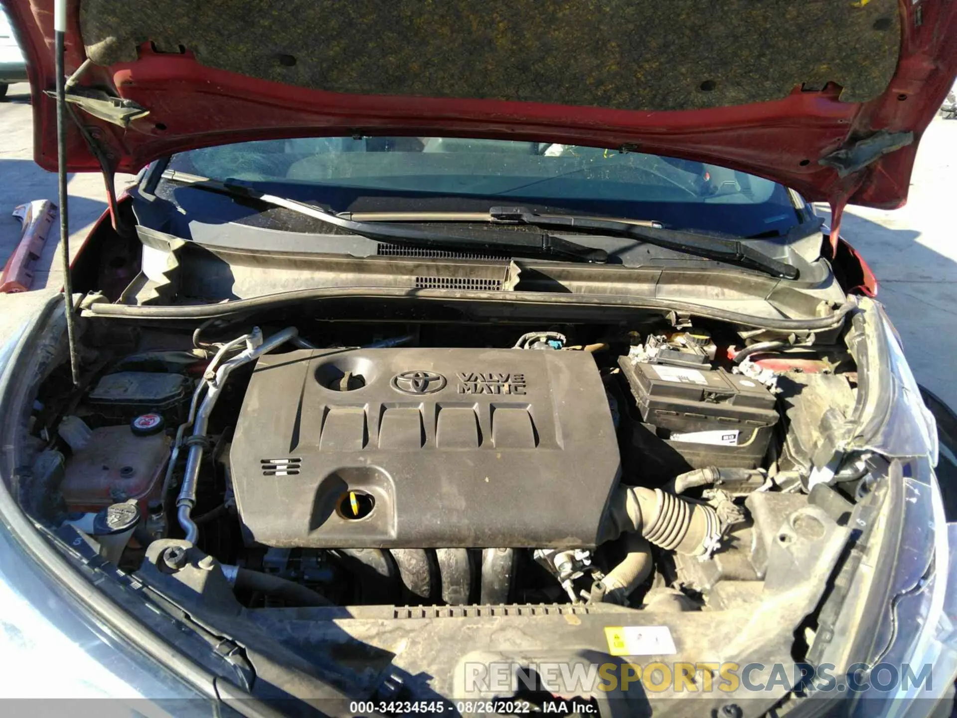 10 fotografías del automóvil dañado JTNKHMBX8K1034490 TOYOTA C-HR 2019