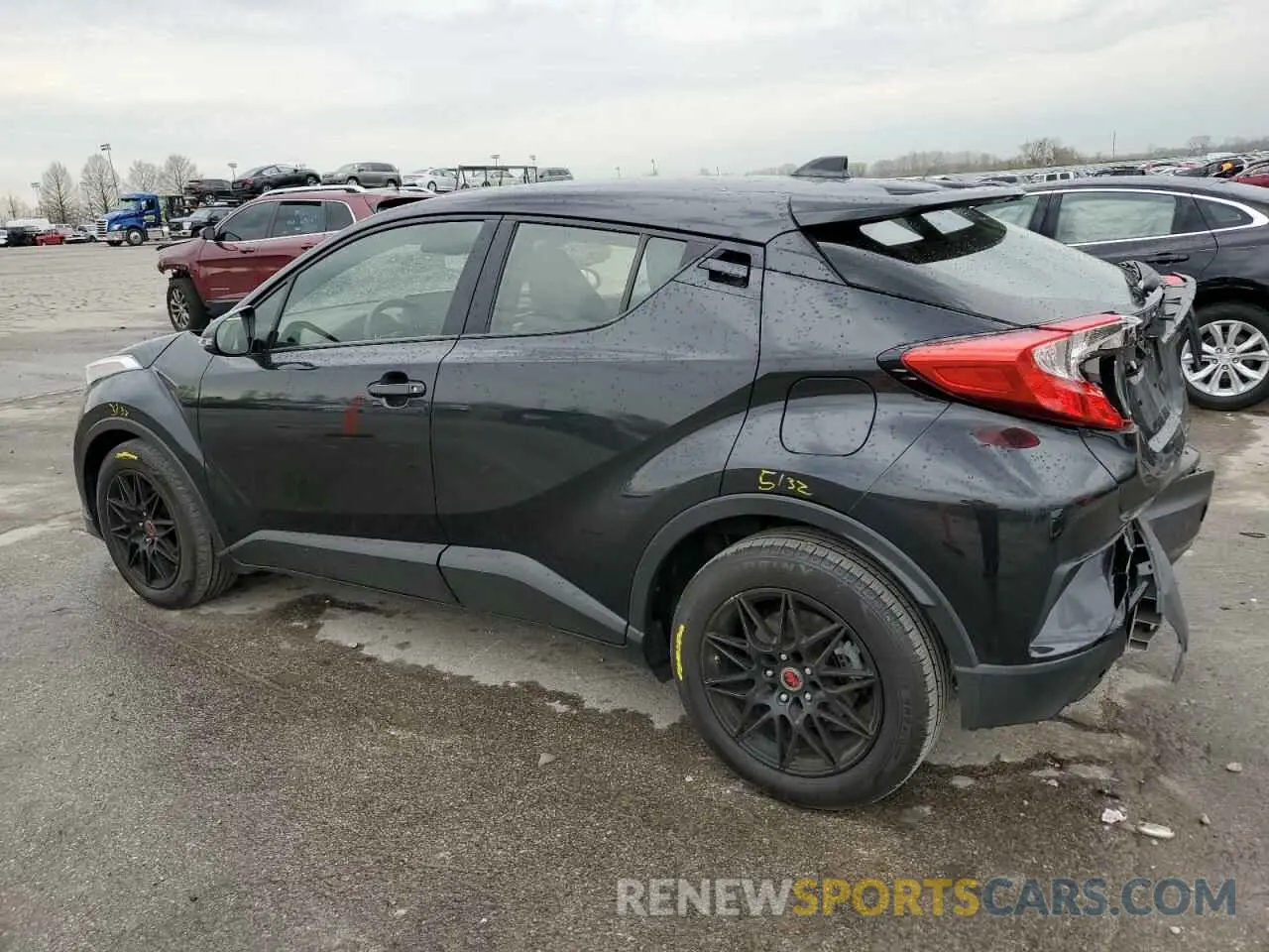 2 fotografías del automóvil dañado JTNKHMBX9K1054828 TOYOTA C-HR 2019