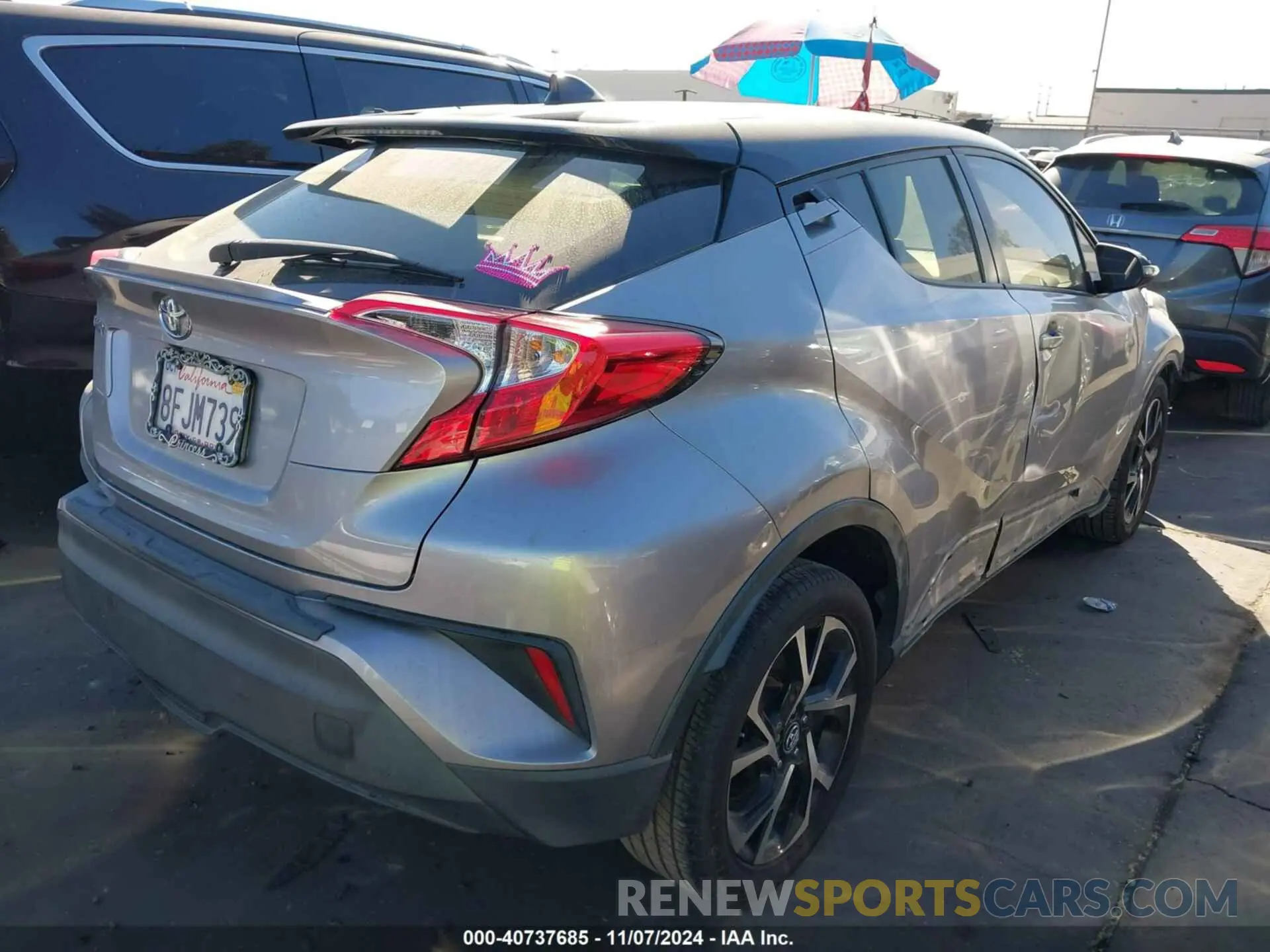 4 fotografías del automóvil dañado JTNKHMBXXK1020946 TOYOTA C-HR 2019