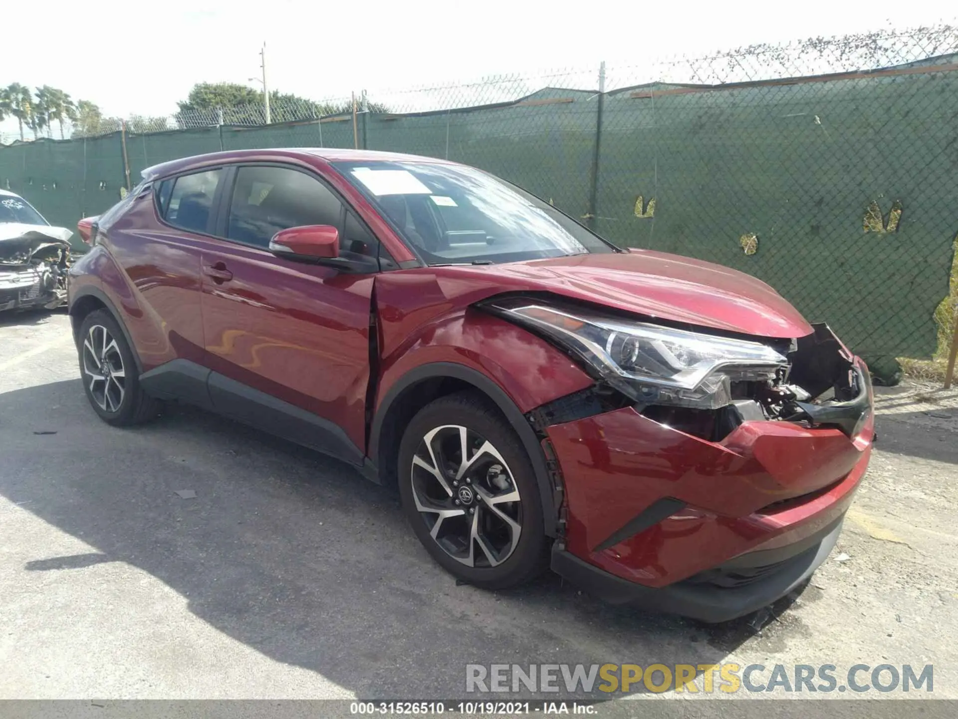 1 fotografías del automóvil dañado JTNKHMBXXK1054143 TOYOTA C-HR 2019