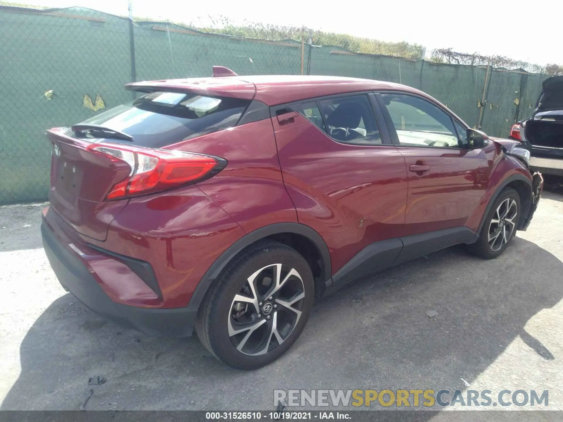 4 fotografías del automóvil dañado JTNKHMBXXK1054143 TOYOTA C-HR 2019
