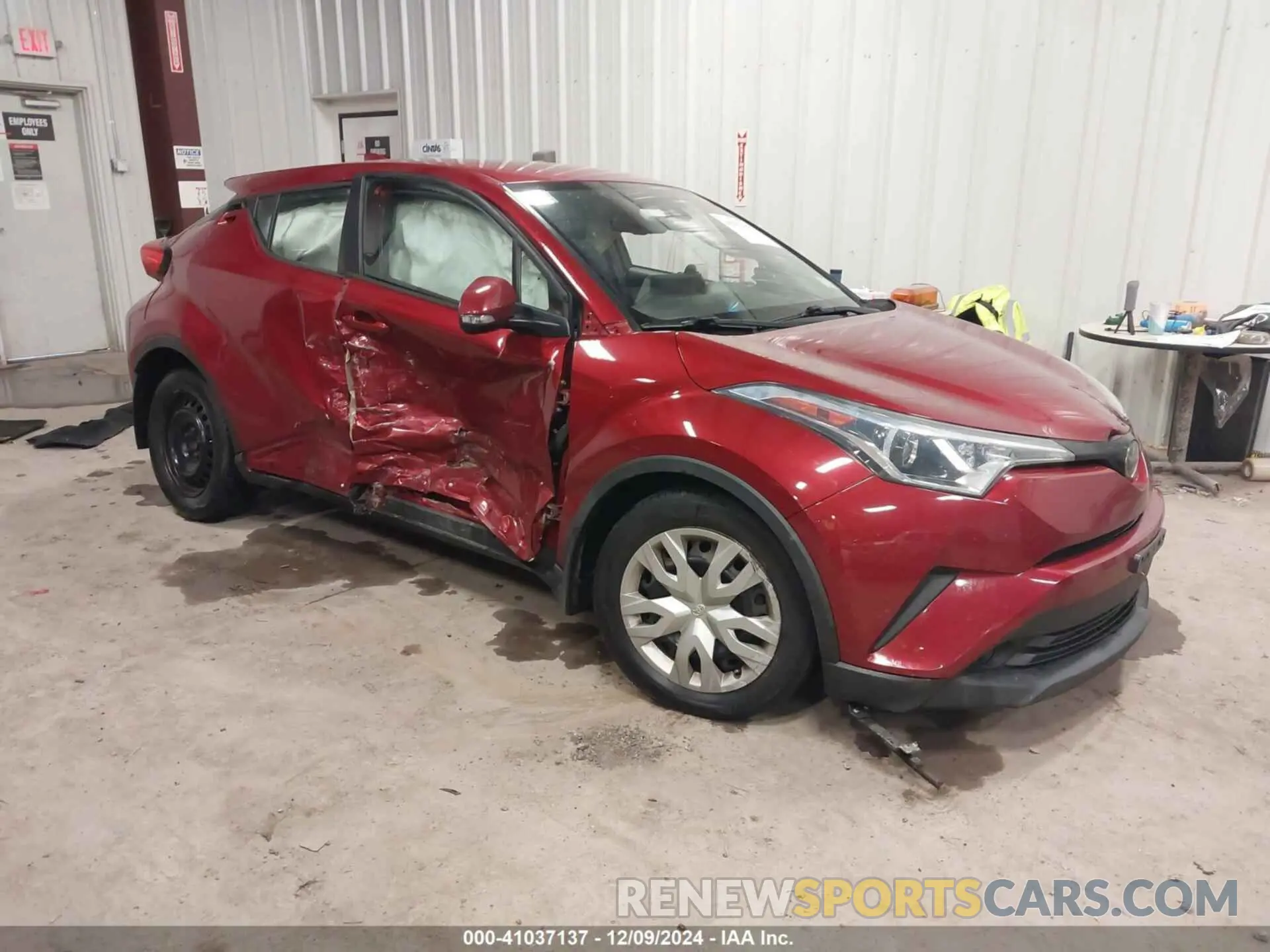 1 fotografías del automóvil dañado NMTKHMBX9KR092338 TOYOTA C-HR 2019