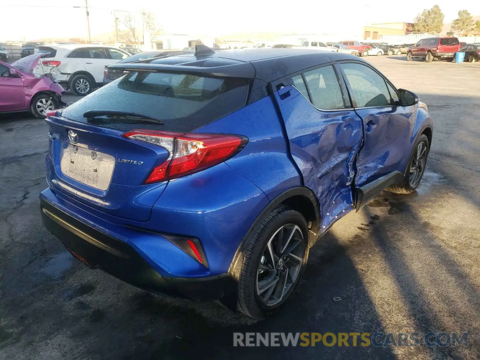 4 fotografías del automóvil dañado JTNKHMBX1L1077084 TOYOTA C-HR 2020