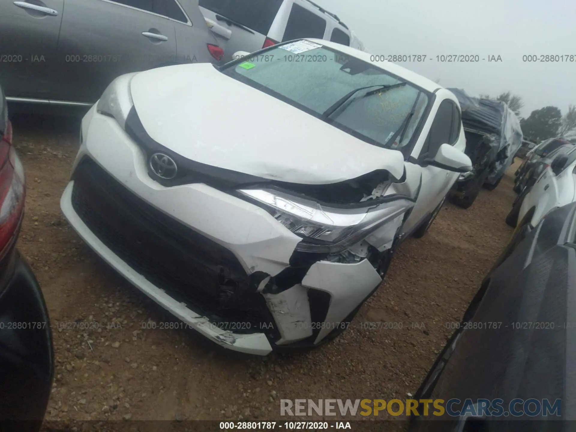2 fotografías del automóvil dañado JTNKHMBX1L1084696 TOYOTA C-HR 2020