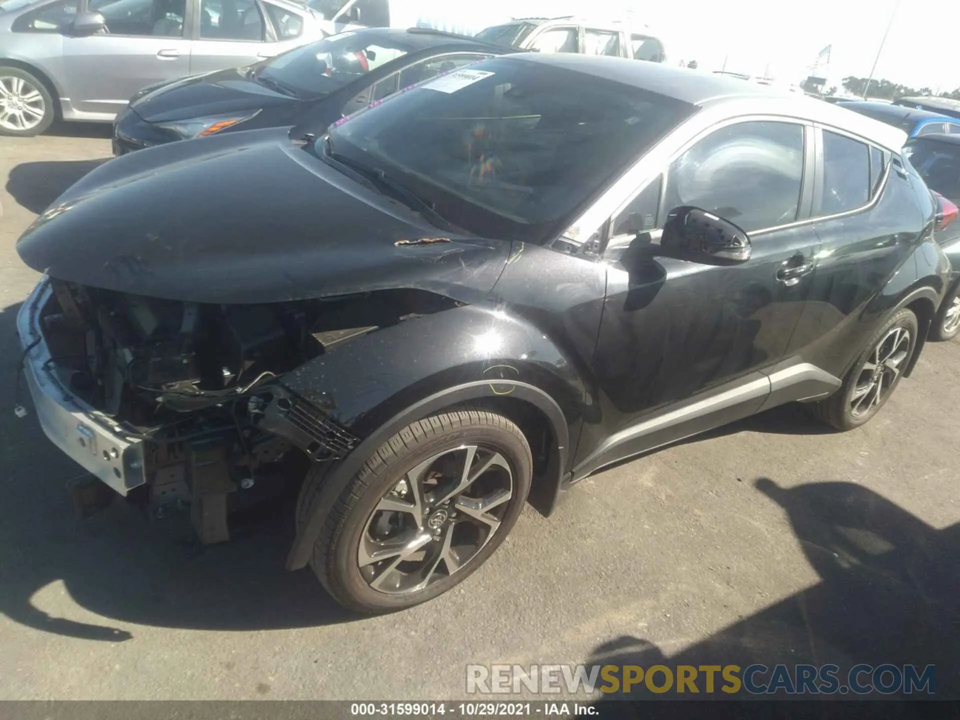 2 fotografías del automóvil dañado JTNKHMBX1L1089364 TOYOTA C-HR 2020