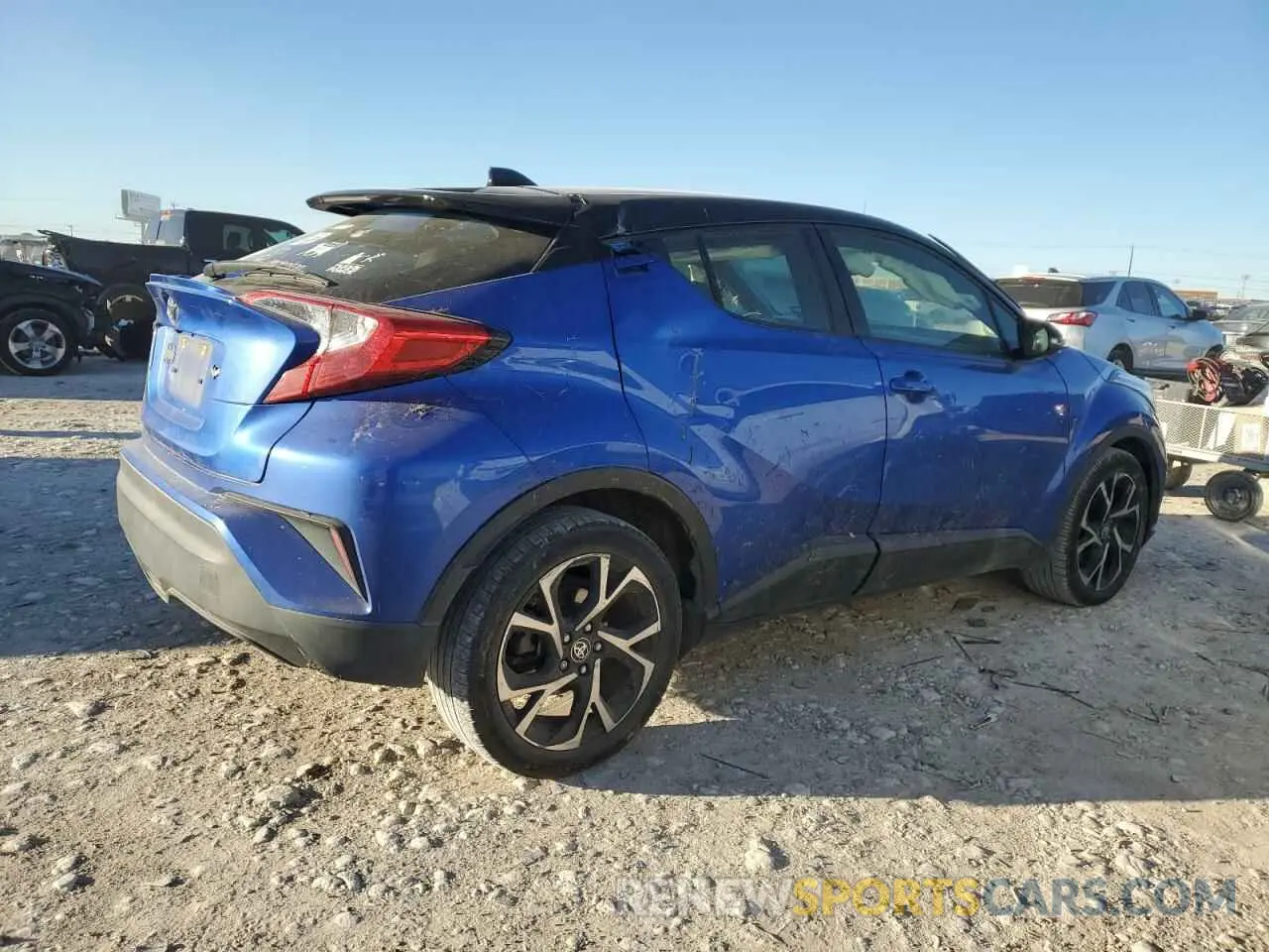 3 fotografías del automóvil dañado JTNKHMBX3L1083792 TOYOTA C-HR 2020