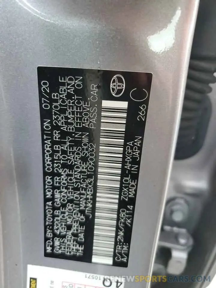 13 fotografías del automóvil dañado JTNKHMBX3L1090032 TOYOTA C-HR 2020