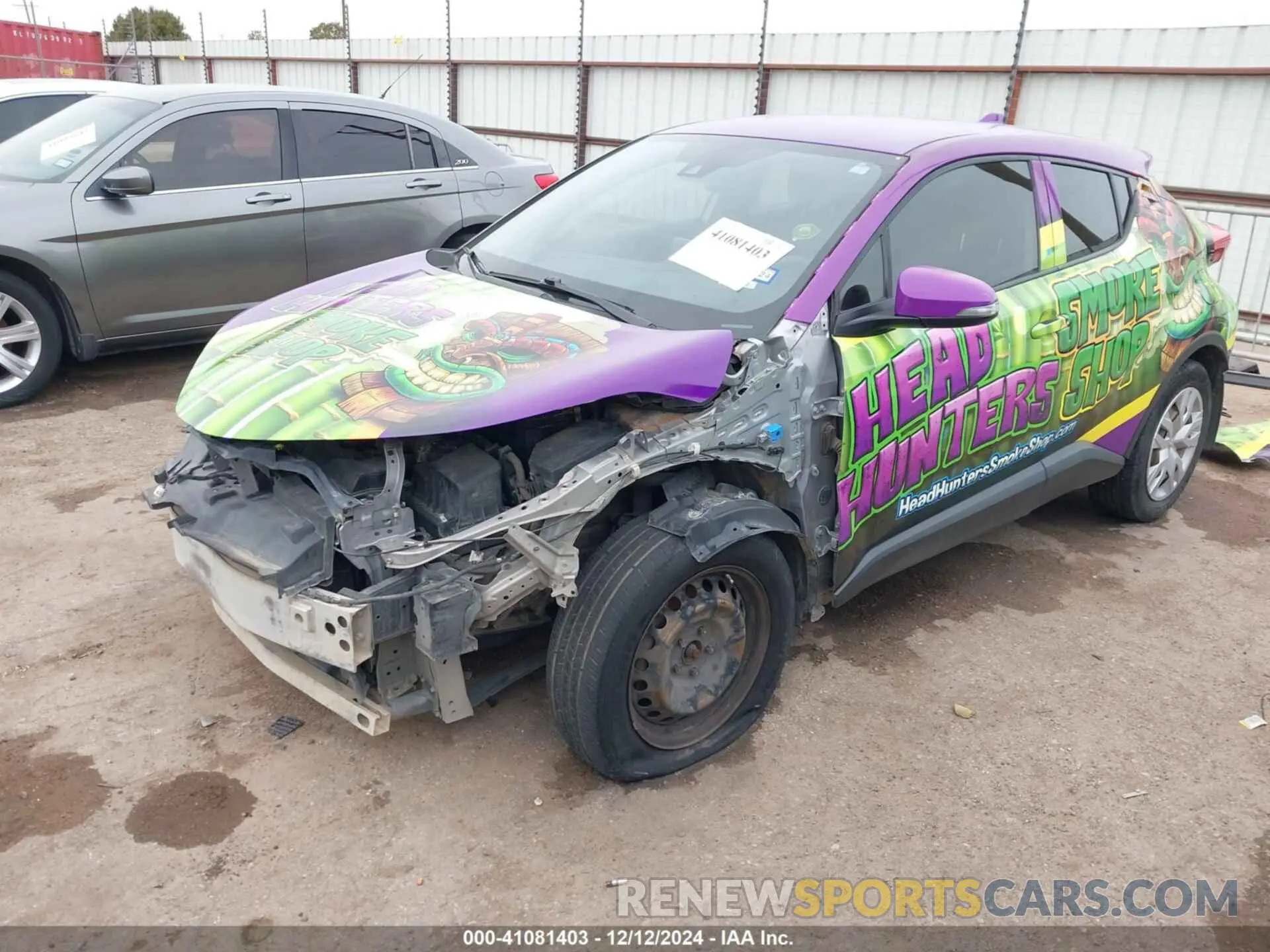 2 fotografías del automóvil dañado JTNKHMBX3L1091214 TOYOTA C-HR 2020