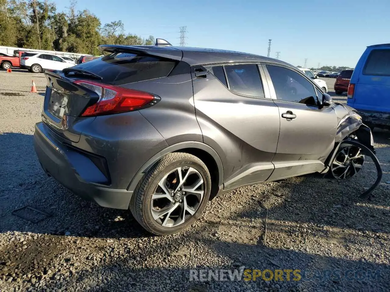 3 fotografías del automóvil dañado JTNKHMBX4L1091769 TOYOTA C-HR 2020