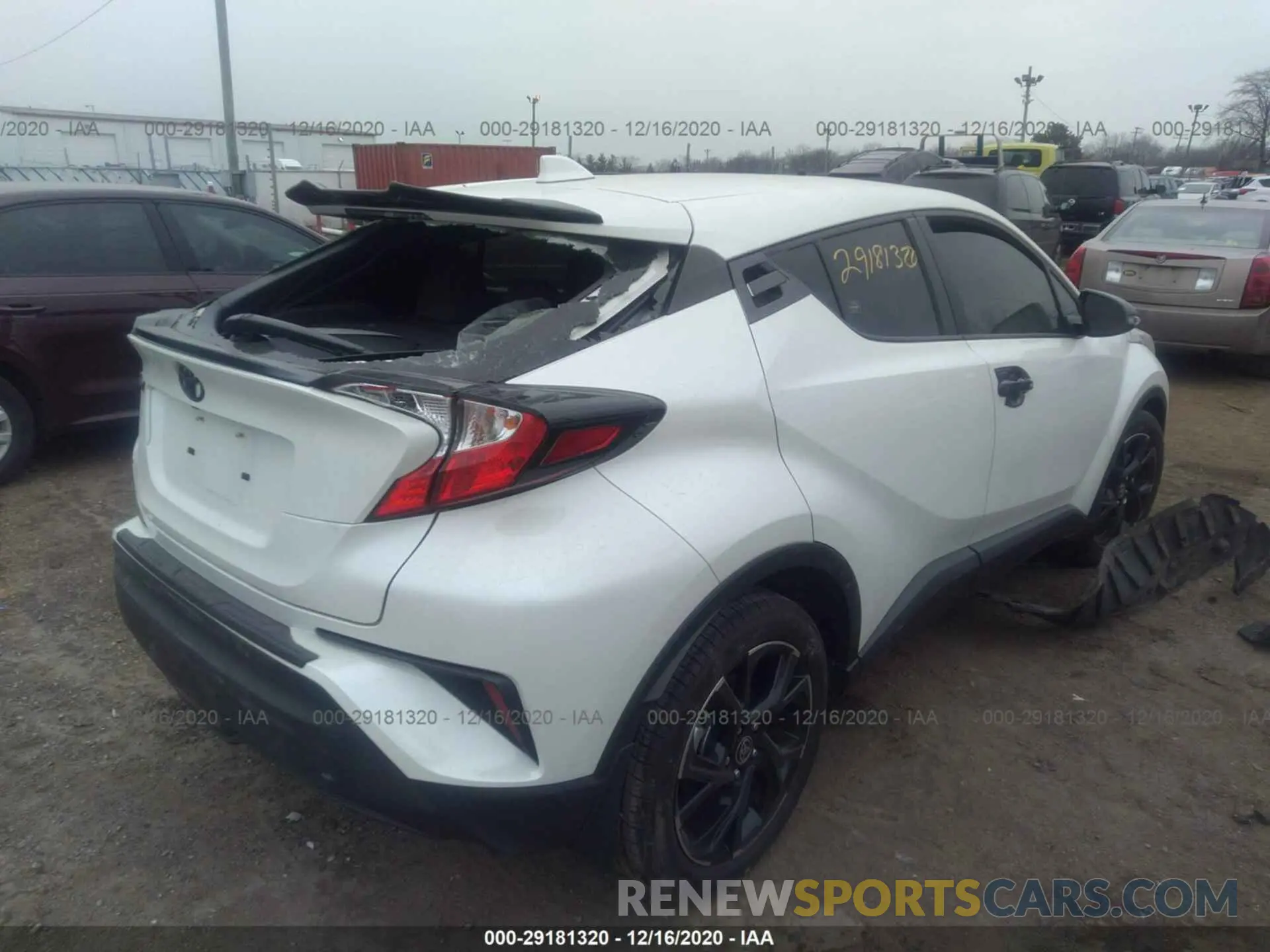 4 fotografías del automóvil dañado JTNKHMBX5L1080098 TOYOTA C-HR 2020