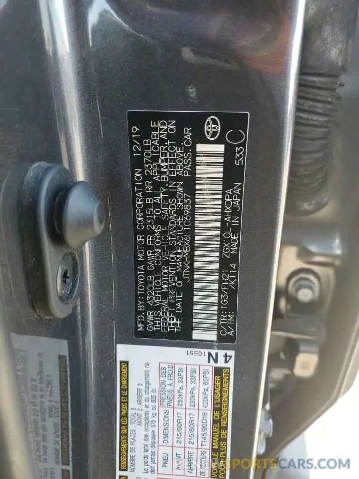 13 fotografías del automóvil dañado JTNKHMBX6L1069837 TOYOTA C-HR 2020