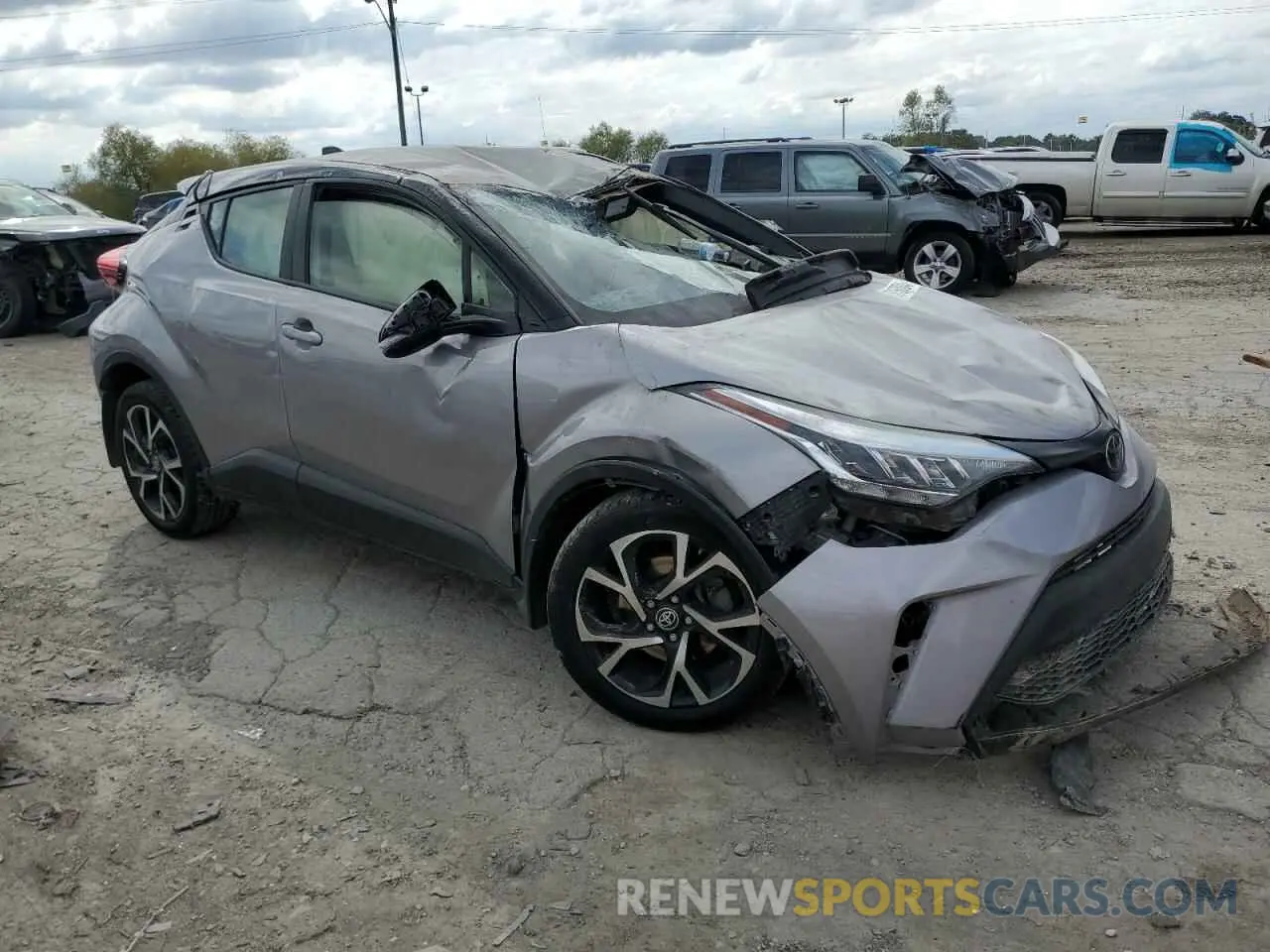 4 fotografías del automóvil dañado JTNKHMBX6L1072821 TOYOTA C-HR 2020