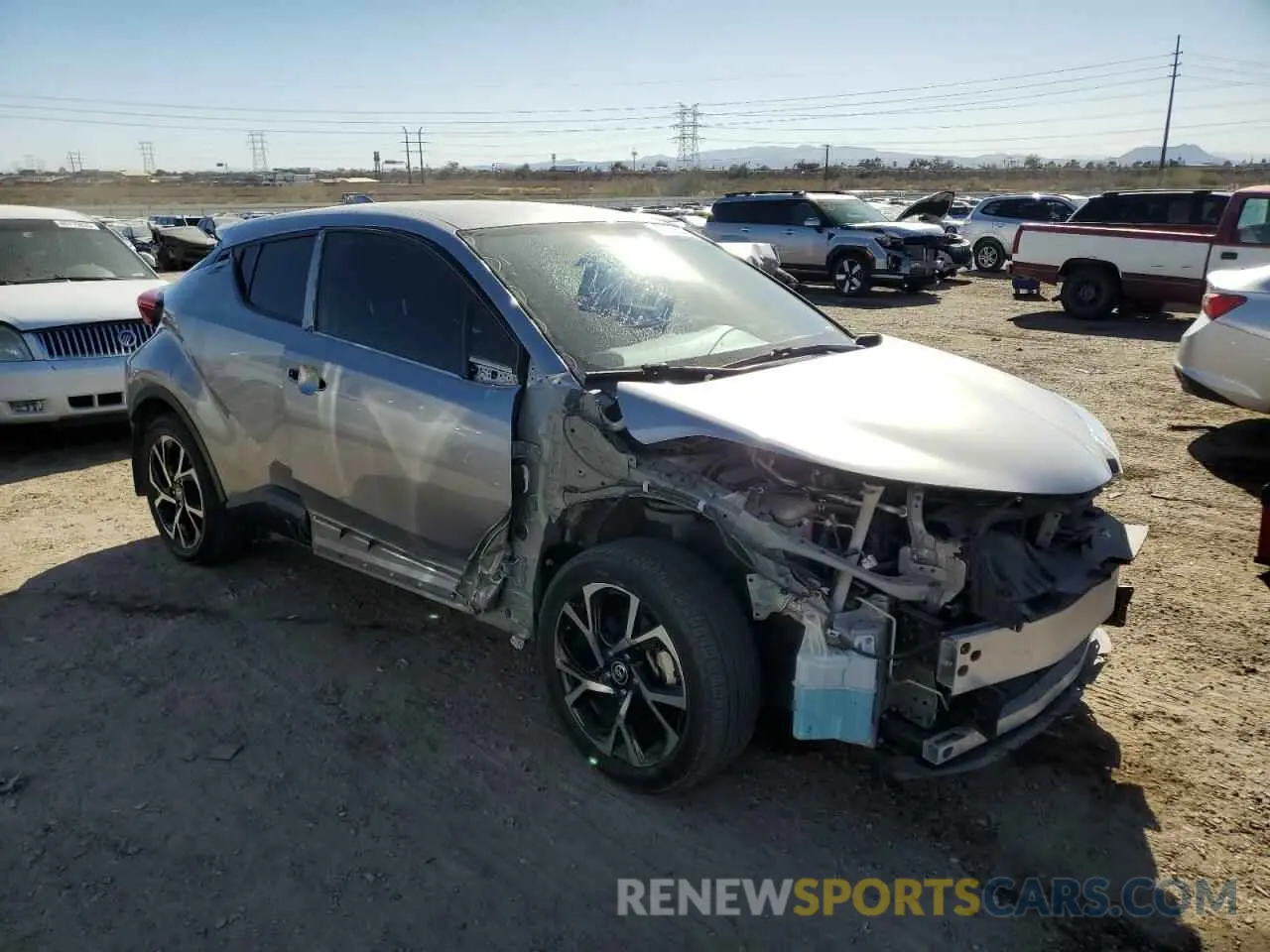 4 fotografías del automóvil dañado JTNKHMBX7L1063321 TOYOTA C-HR 2020
