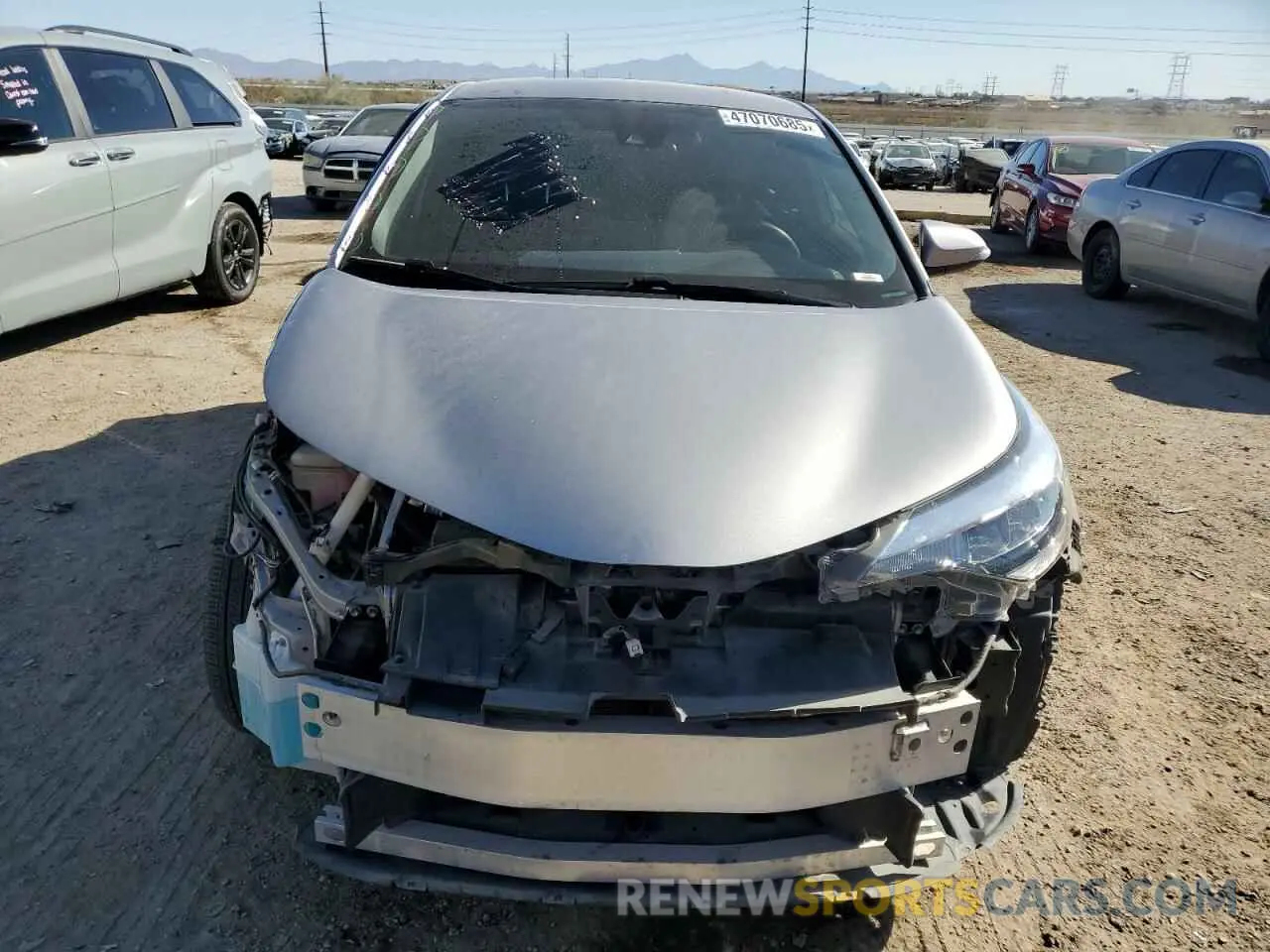 5 fotografías del automóvil dañado JTNKHMBX7L1063321 TOYOTA C-HR 2020