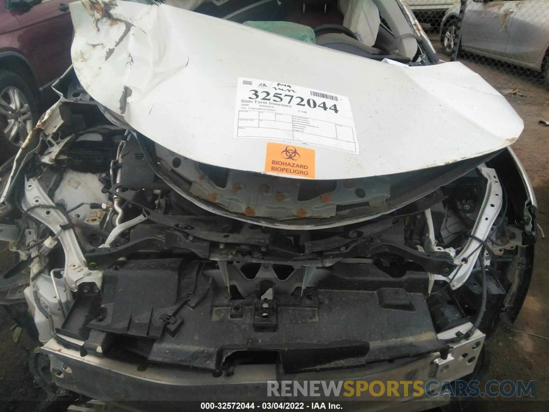 10 fotografías del automóvil dañado JTNKHMBX7L1069832 TOYOTA C-HR 2020