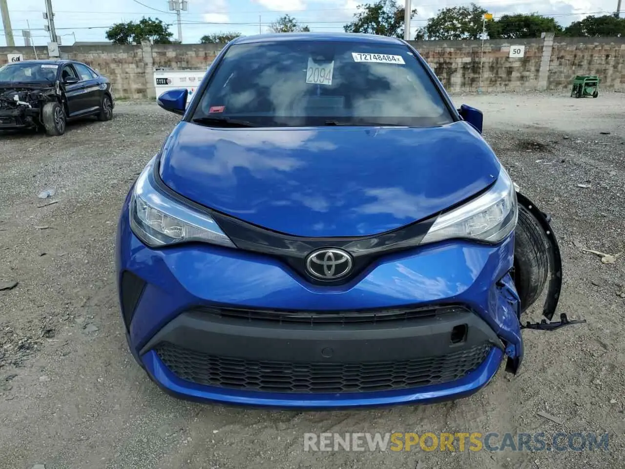 5 fotografías del automóvil dañado JTNKHMBX7L1092737 TOYOTA C-HR 2020