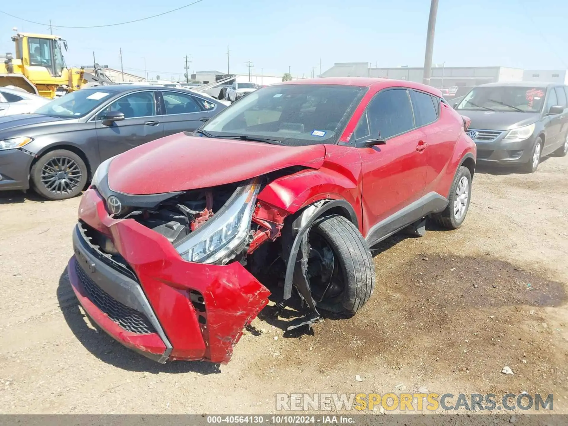 2 fotografías del automóvil dañado JTNKHMBX8L1072514 TOYOTA C-HR 2020