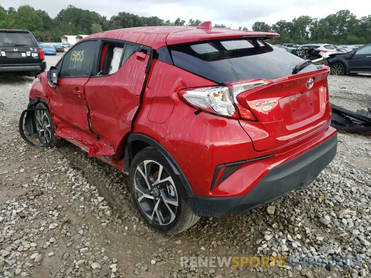 3 fotografías del automóvil dañado JTNKHMBXXL1084261 TOYOTA C-HR 2020