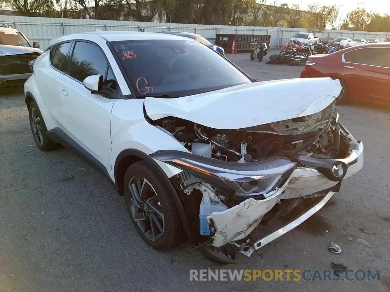 1 fotografías del automóvil dañado JTNKHMBX0M1096825 TOYOTA C-HR 2021