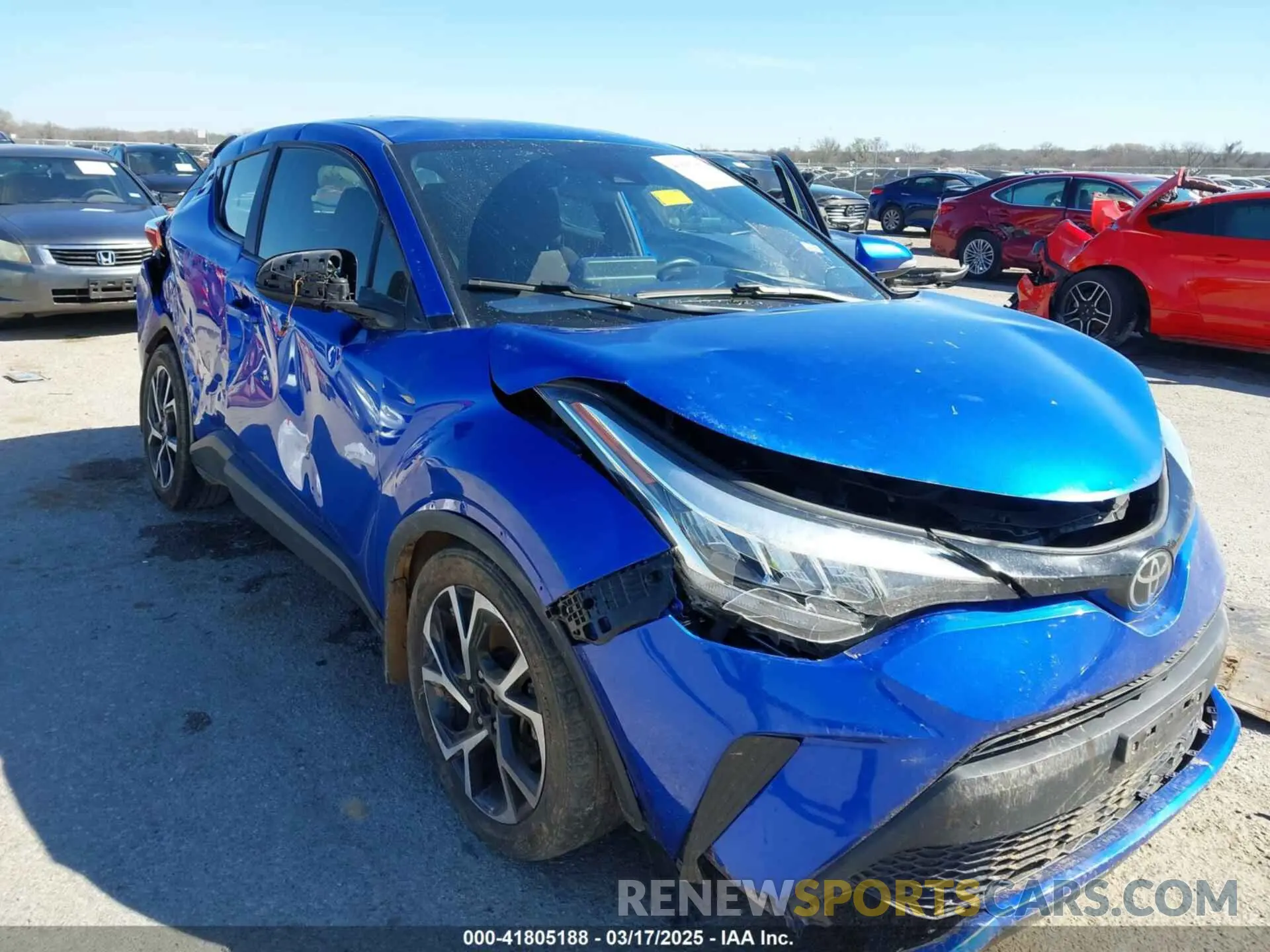6 fotografías del automóvil dañado JTNKHMBX0M1118192 TOYOTA C-HR 2021