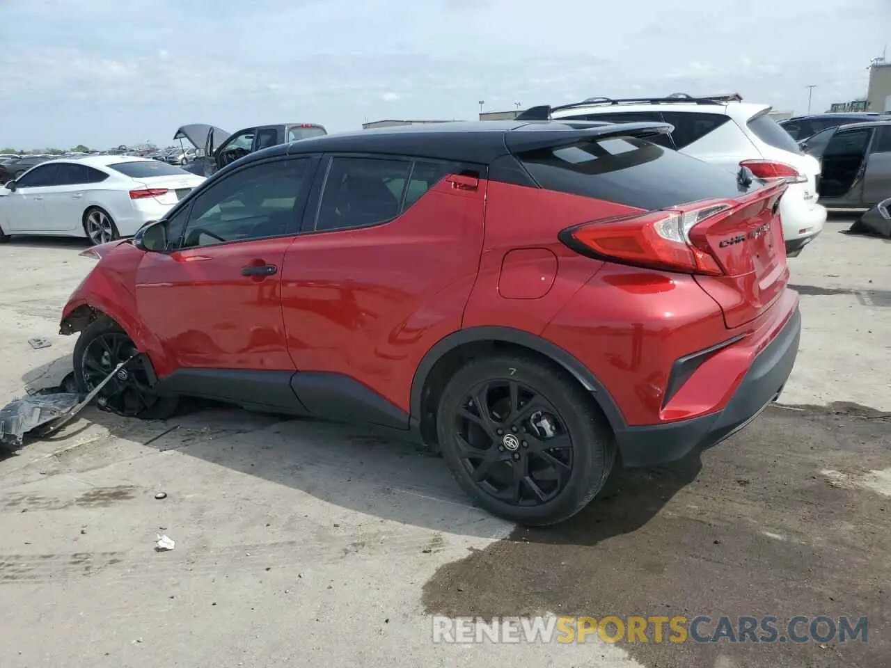 2 fotografías del automóvil dañado JTNKHMBX1M1099412 TOYOTA C-HR 2021