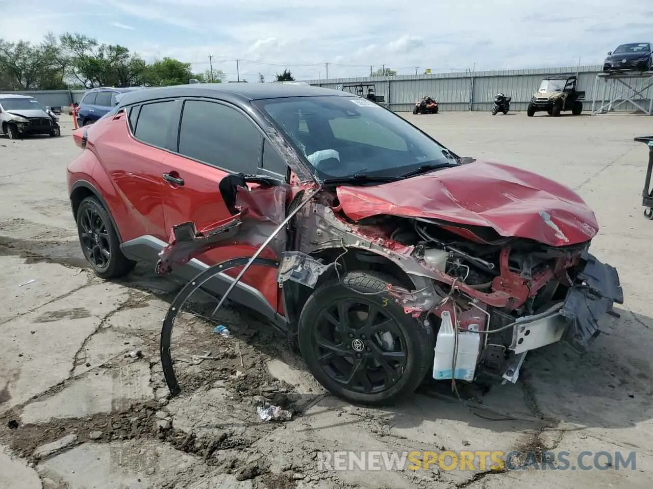 4 fotografías del automóvil dañado JTNKHMBX1M1099412 TOYOTA C-HR 2021
