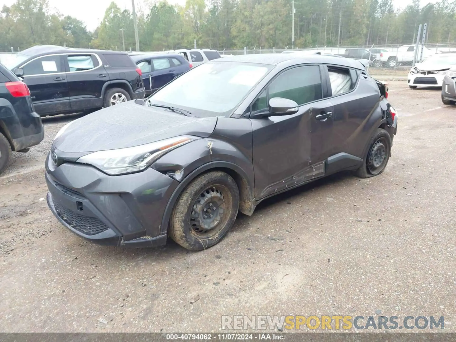 2 fotografías del automóvil dañado JTNKHMBX1M1111204 TOYOTA C-HR 2021