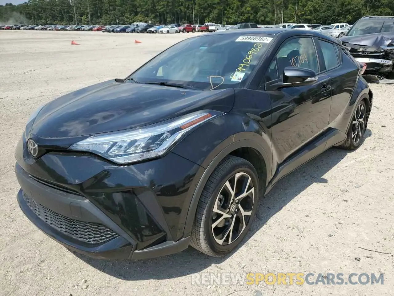 2 fotografías del automóvil dañado JTNKHMBX1M1117892 TOYOTA C-HR 2021