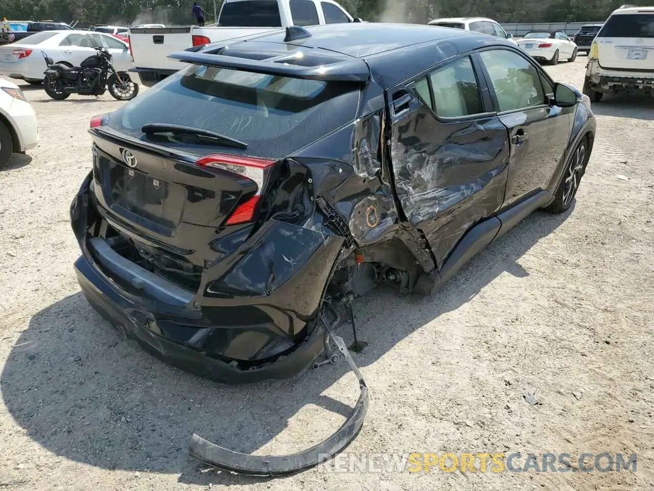 4 fotografías del automóvil dañado JTNKHMBX1M1117892 TOYOTA C-HR 2021