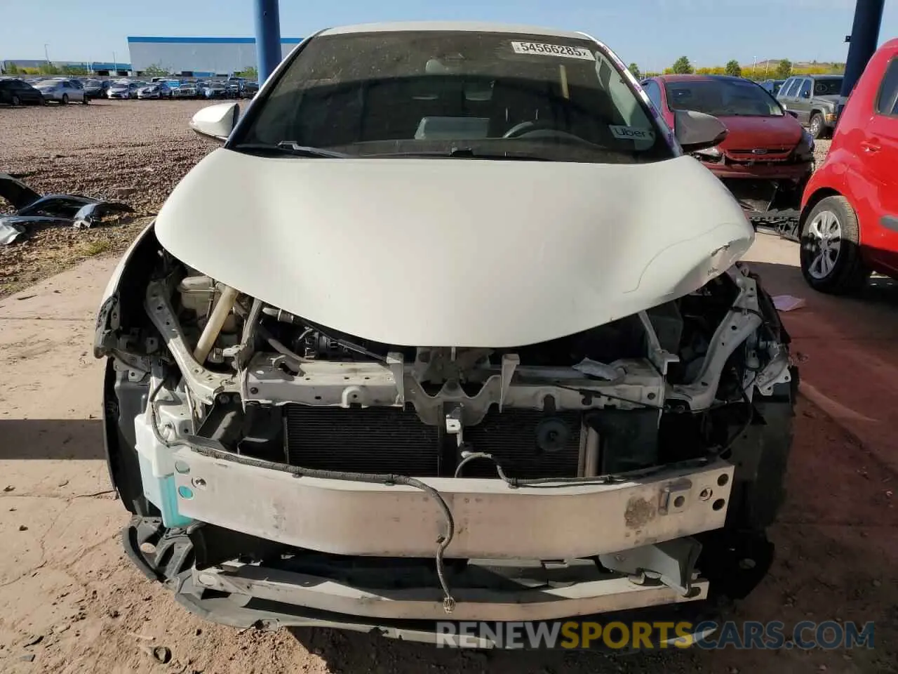 5 fotografías del automóvil dañado JTNKHMBX1M1118542 TOYOTA C-HR 2021