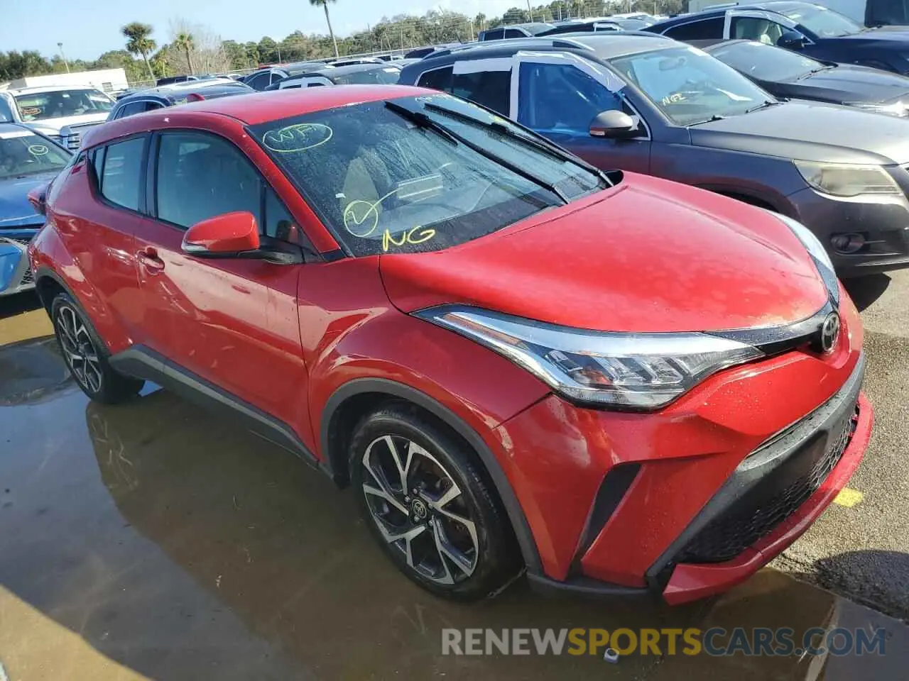 4 fotografías del automóvil dañado JTNKHMBX2M1099953 TOYOTA C-HR 2021